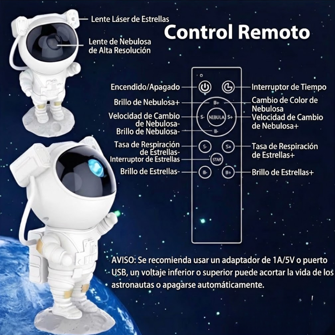 Astronauta Proyector de Galaxia