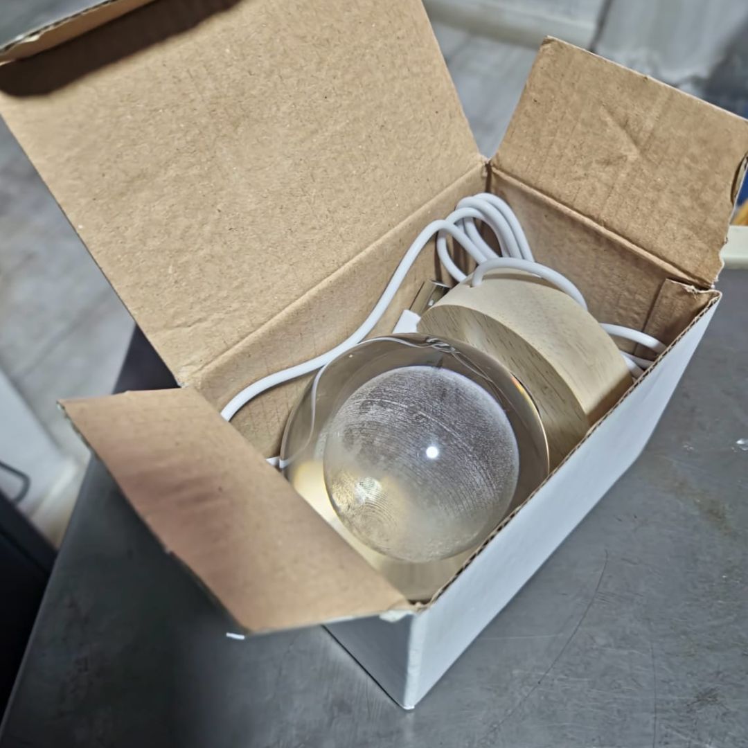 Lampara Led Bola De Cristal